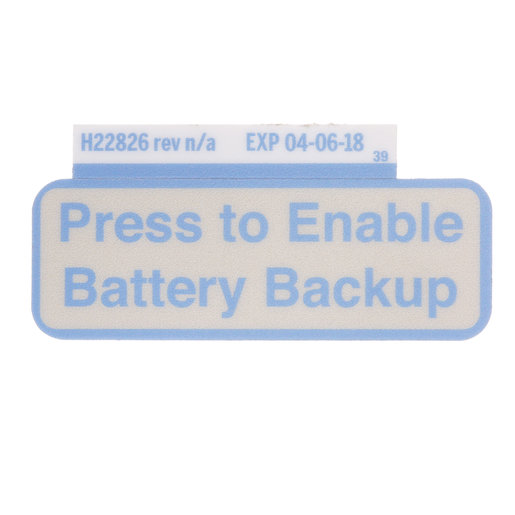 Label, Battery Enable Switch