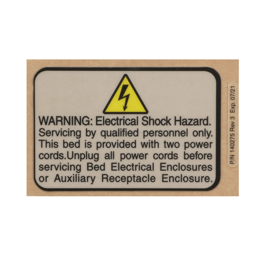 Label, Warning, Electric Shock