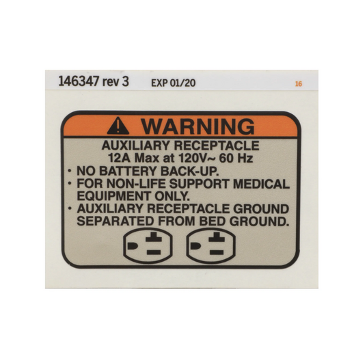 Label, TotalCare, Warning, Receptacle