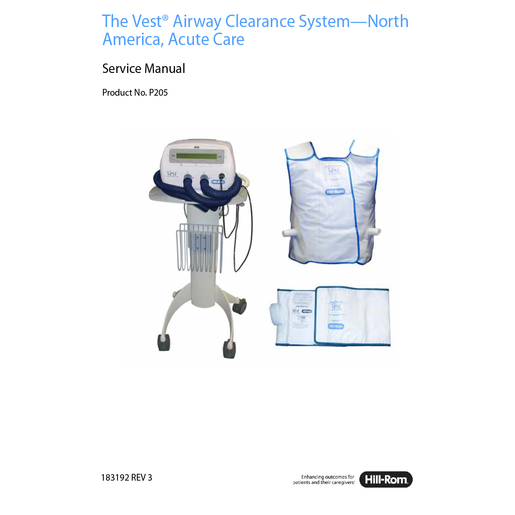 Service Manual, Vest 205, NA Acute Care