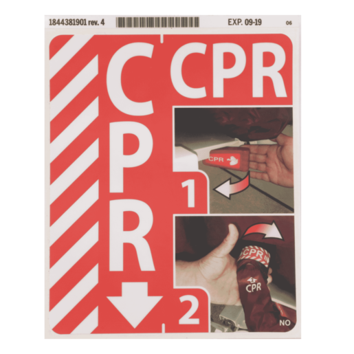 Label, CPR Instructions, no