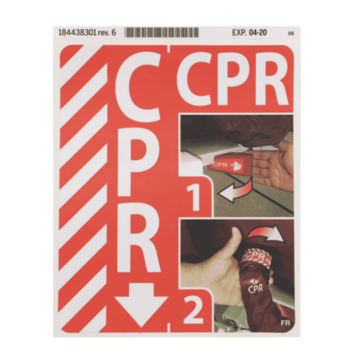 Label, CPR Instructions, French