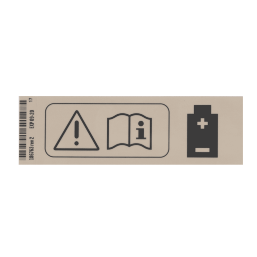 Label, Battery Caution
