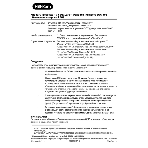 Instruction Sheet, Software Upgrade 1.10, Russian