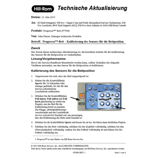 TU, Progressa Sensor Calib, German