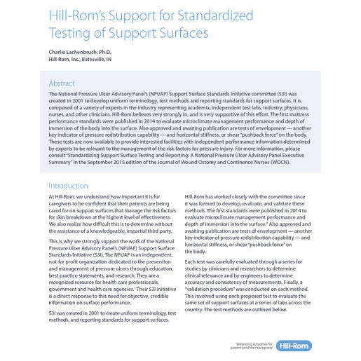 Surface Testing Standards White Paper