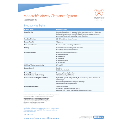 Monarch Spec Sheet