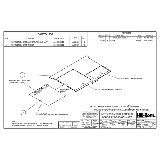 Instruction Card, Complete Acucair Instruction Card, Complete Acucair