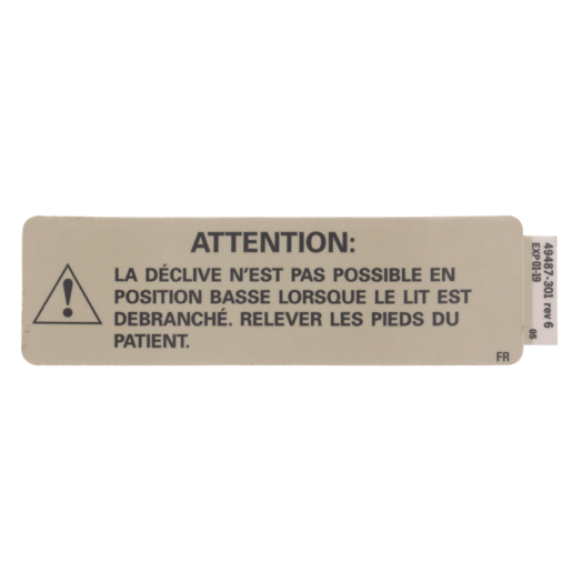 Label, Emerg Trend Warning, French