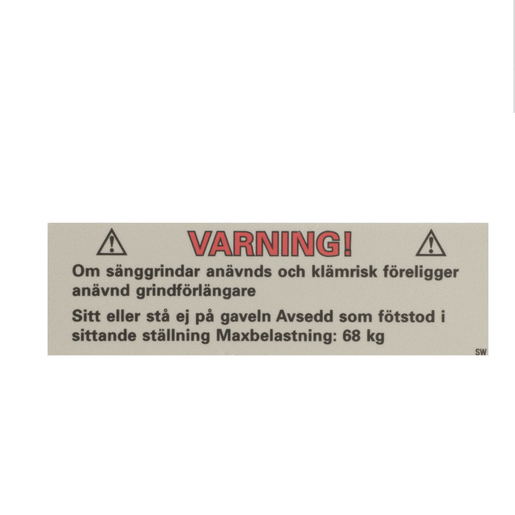 Label, TotalCare, Stnd/Sit Caution, Swedish