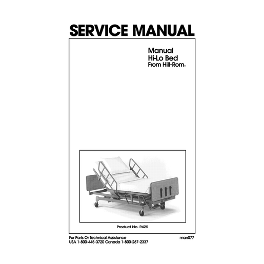 Service Manual, 425 Bed