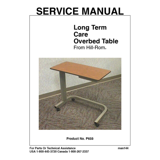 Service Manual, LTC Overbed Table