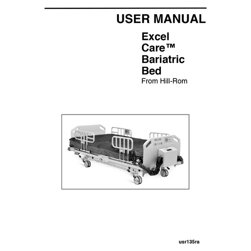 User Manual, Excel Care Bariatric