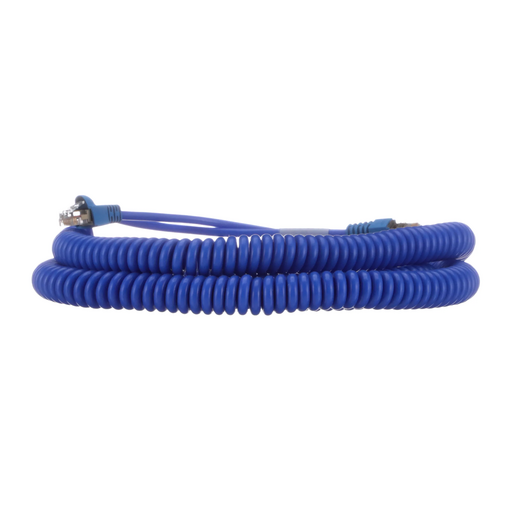 4 ft. Coiled Cable, TIA 568, Blue 4 ft. Coiled Cable, TIA 568, Blue