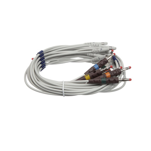 Replaceable Lead Set, 10 Lead, AHA, Banana (4 Limb Leads and Precordial) Replaceable Lead Set, 10 Lead, AHA, Banana (4 Limb Leads and Precordial)
