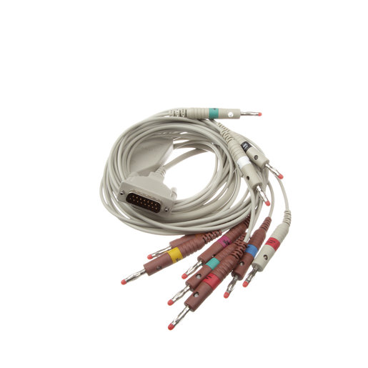 39 in. ECG Cable, 10 Lead, AHA, Banana 39 in. ECG Cable, 10 Lead, AHA, Banana