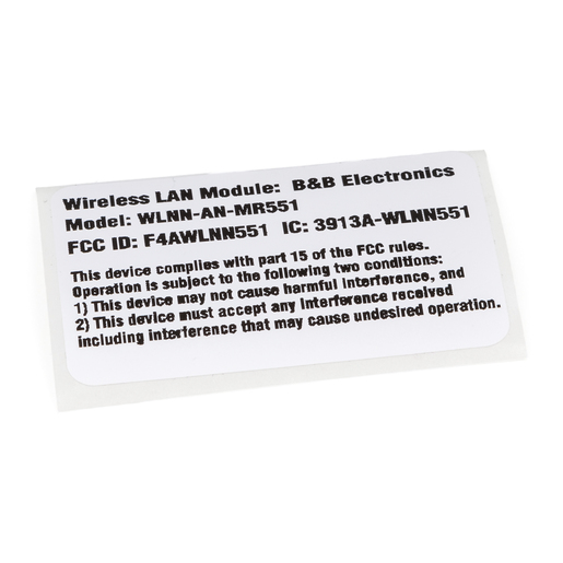 Label, Reg, WLAN, B&B Electronics