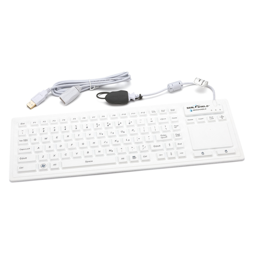 Waterproof US Keyboard True Type White